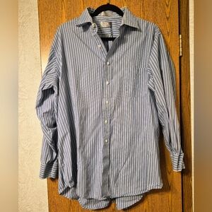 Stafford Executive Blue Striped Men's Shirt 17 1/2 34